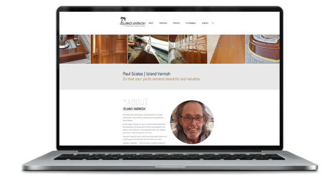 Website Paul Scales Islandvarnish Palma de Mallorca